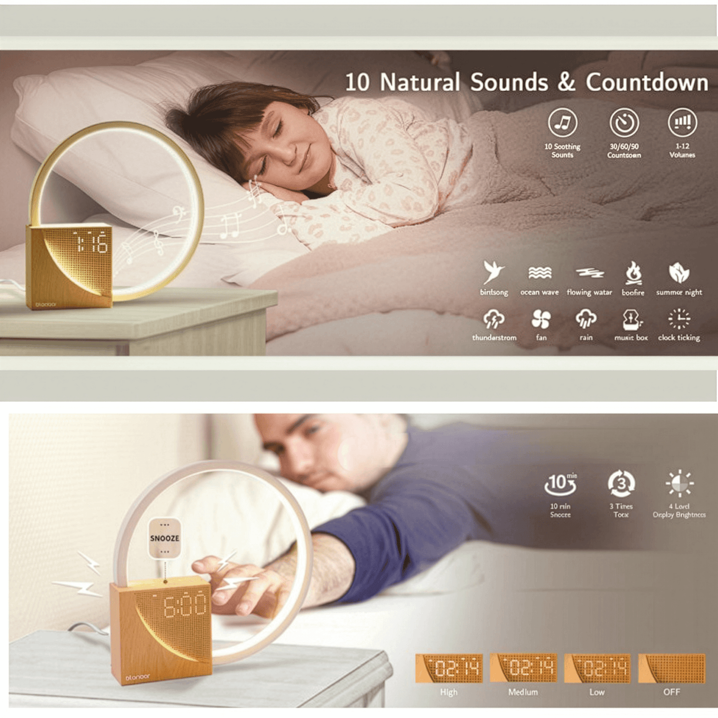 Intelligentes Nachtlicht Wecker